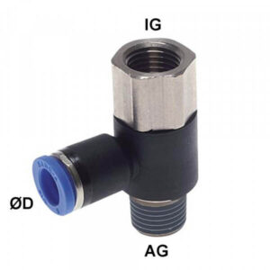 T-shaped Connector with Rotatable Thread