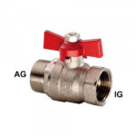 Ball Valve with Wing Handle 1/2", Internal/External Thread