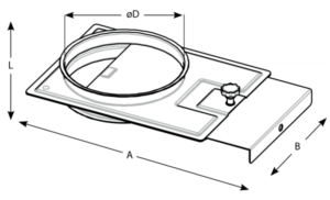 In this image we can see a drawing of a Hand-operated Valve