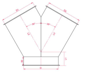 30° Y-Piece Pipe Fitting