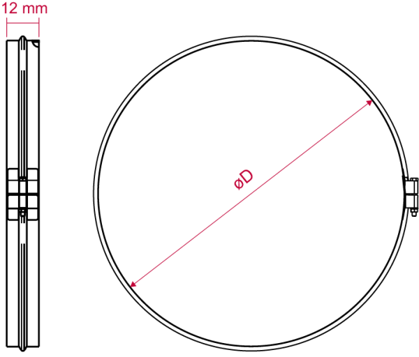 Hose clamp drawing